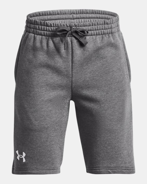 Boys' UA Rival Fleece Shorts, Gray, pdpMainDesktop image number 0